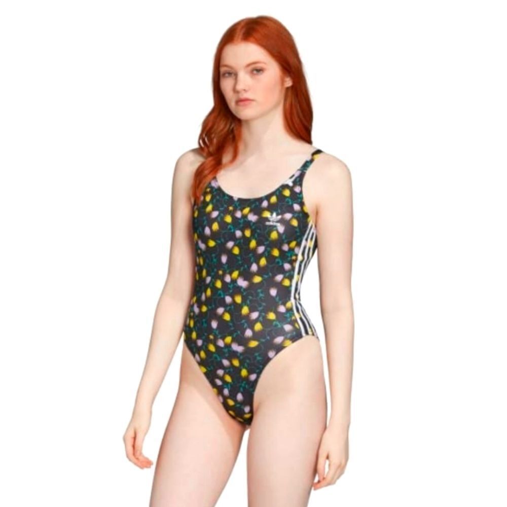 adidas Originals Allover Print AOP Black Bodysuit US S - Picture 1 of 13